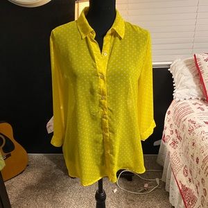 Yellow Polka Dot top